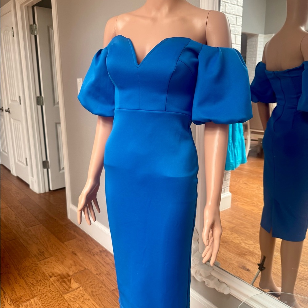 ASOS Strapless Royal Blue Dress